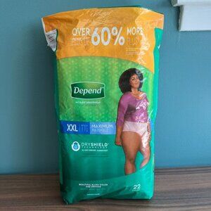 Depend Fit-Flex Underwear Maximum Absorbency XXL 21 Count  Pant Size 20 W